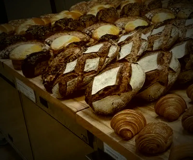Un pain de campagne, croûte marquée au tamis